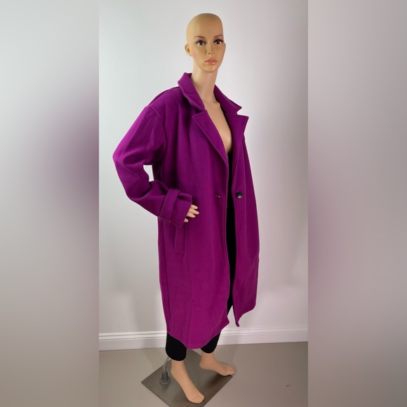 Haute Monde Women’s Button Front Collared Faux Suede Winter Jacket Coat Blazer - Picture 4 of 8